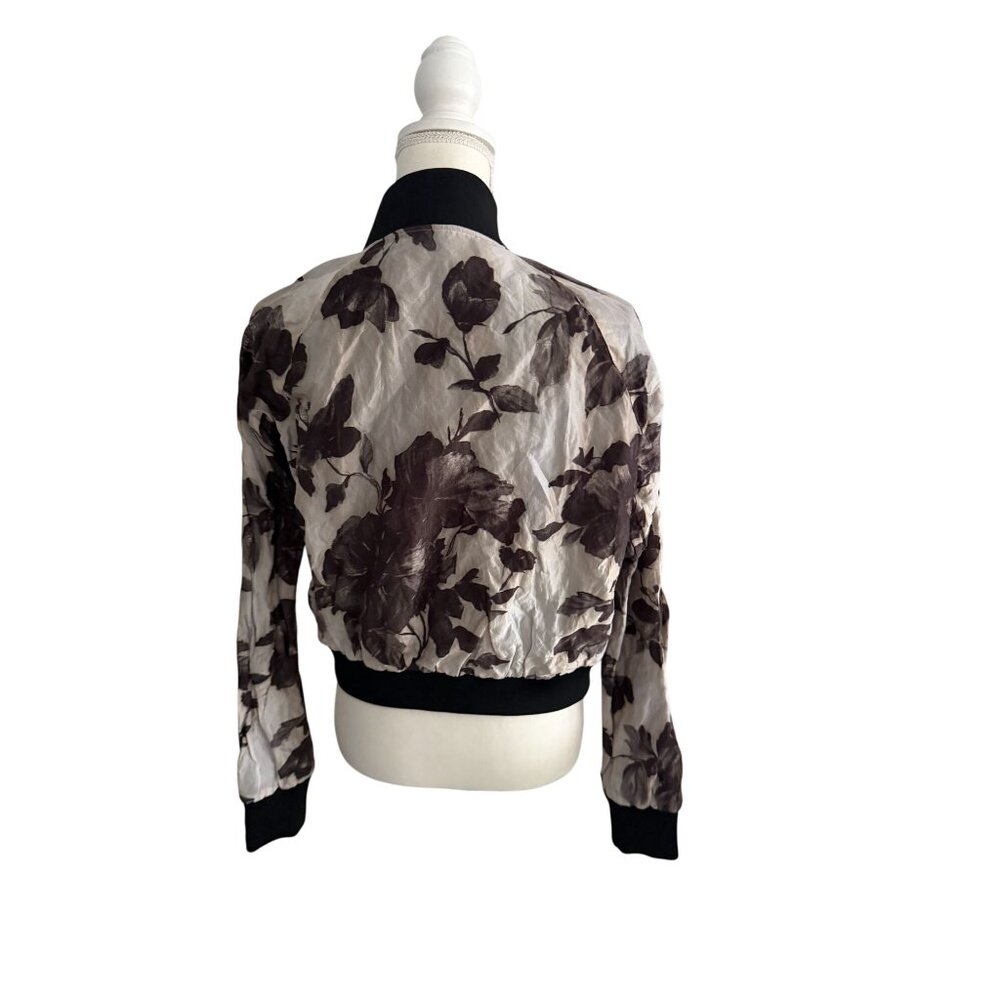 CALVIN RUCKER Floral Bomber Jacket Size Medium - Picture 6 of 6